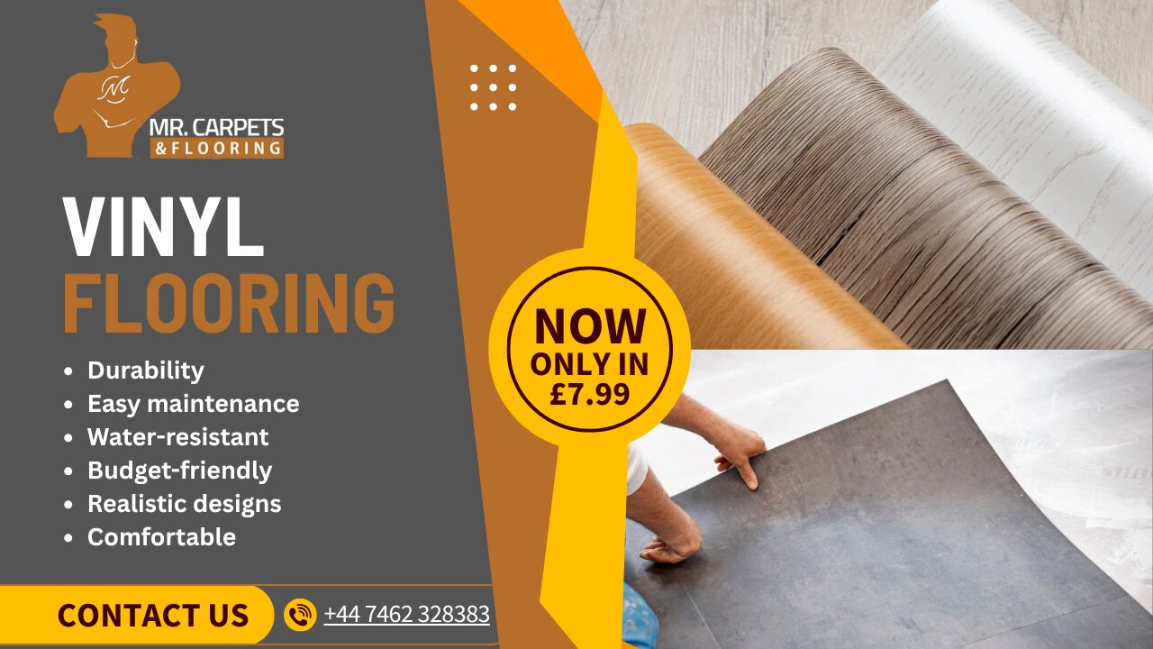 Modern vinyl flooring in a UK home budget-friendly and stylish