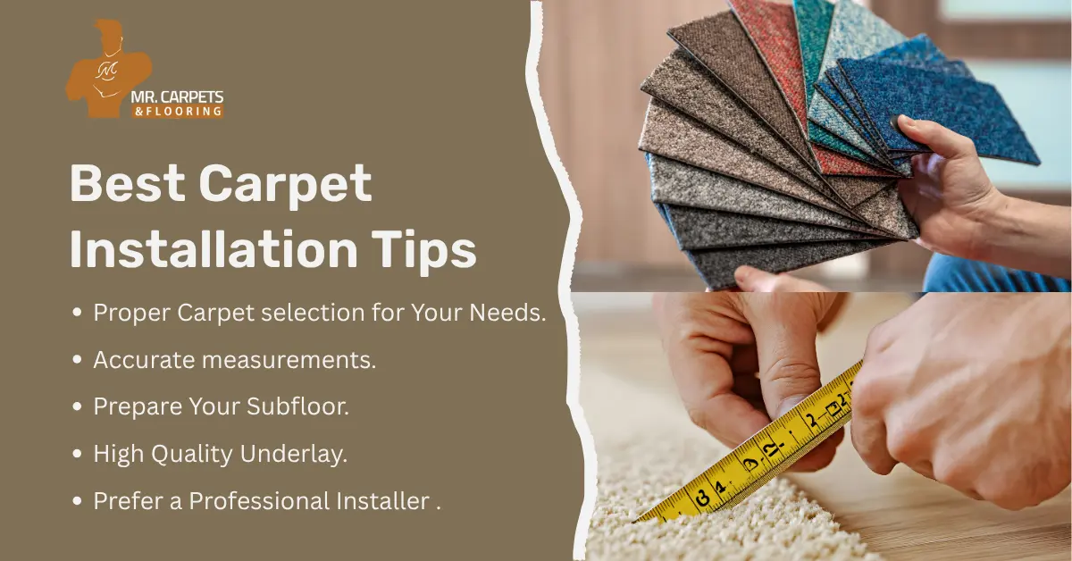 Professional carpet installation tips in UK by Mr Carpets and Flooring