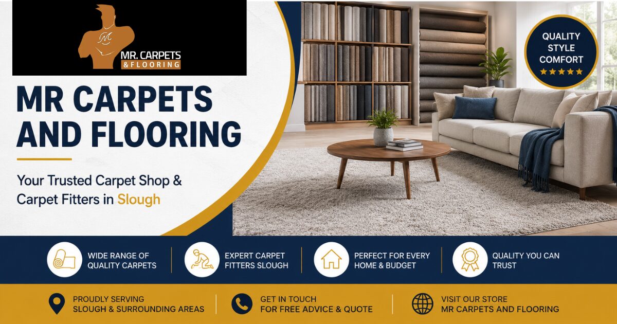 Mr Carpets And Flooring carpet shop in Slough with modern living room carpet installation